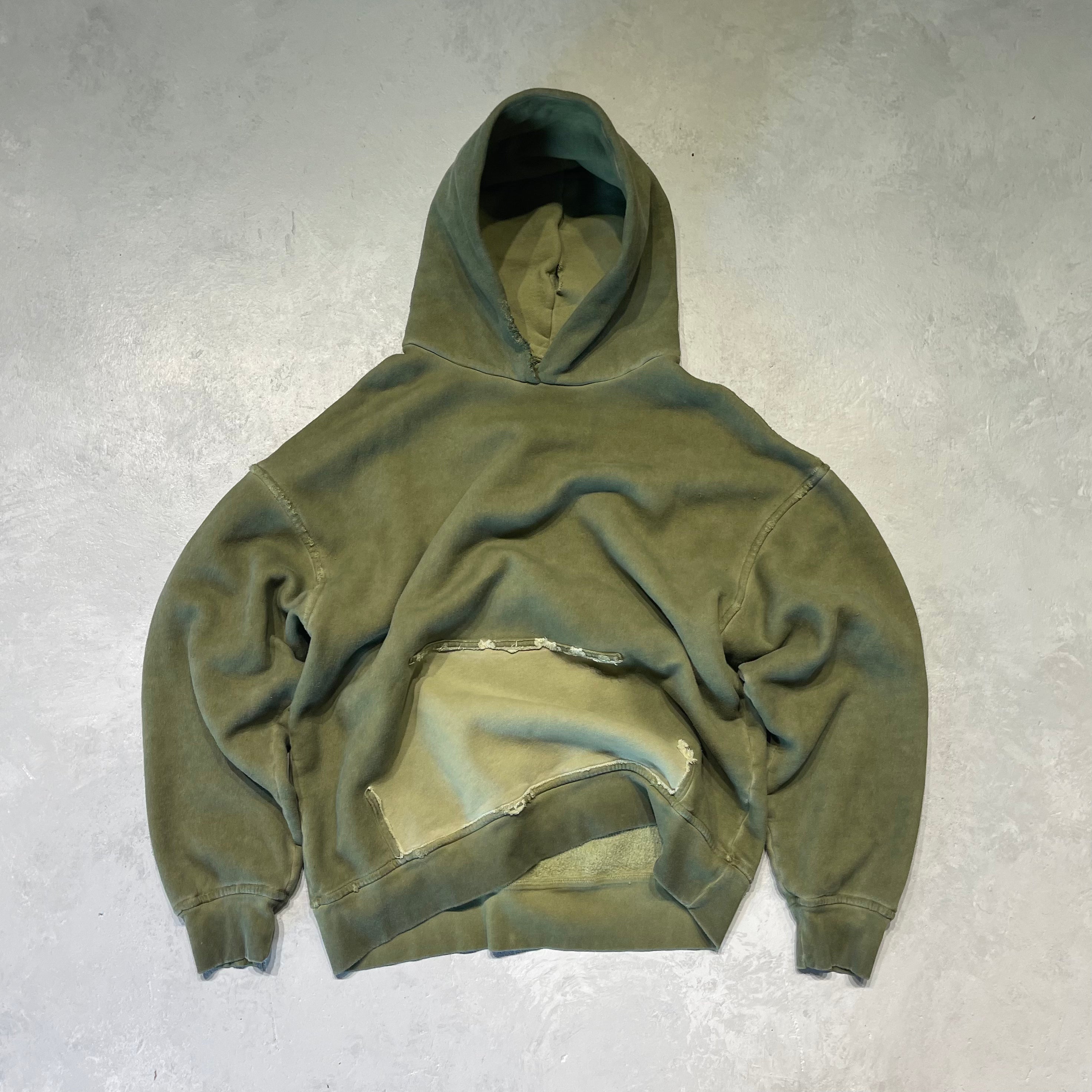 THRASHED OLIVE HOODIE